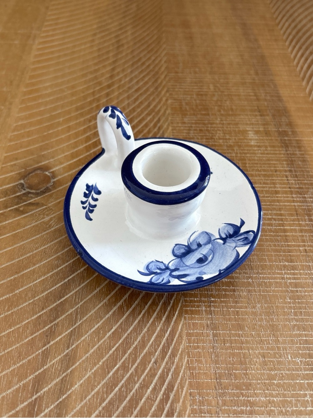 Vestal Ceramic Candlestick Holder Made In Portugal #1243